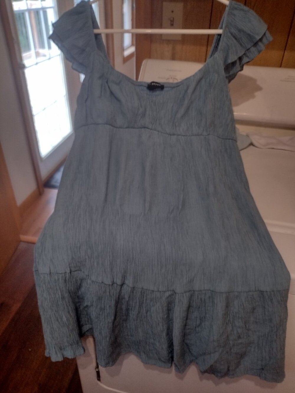 Blu Pepper Crinkle Loose Fitting Dress
